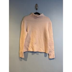 Point Sur J.Crew Pink Merino Wool Alpaca Blend Mock Neck Sweater Medium